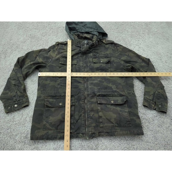 Levi's Jacket Mens XL Camo Full Zip Hooded Parka Military Style Lined - Picture 2 of 11